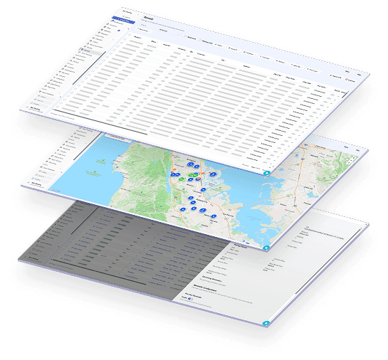 Rolloff operations dashboard showing container management and dispatch features