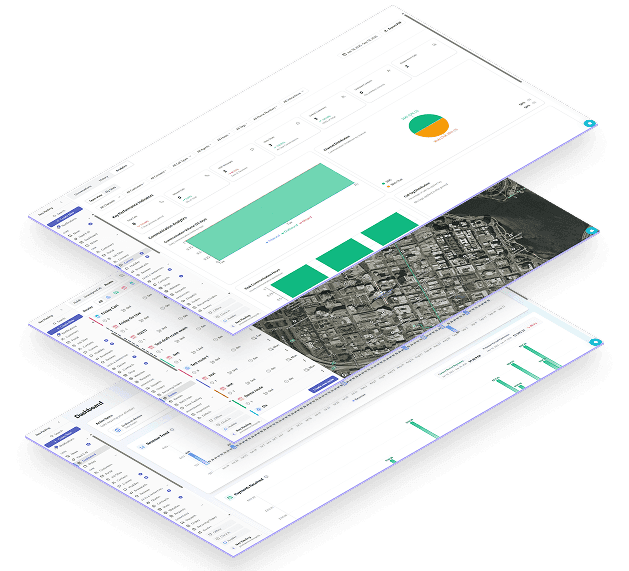 Waste hauler software dashboard showing dispatch, routing, and billing features